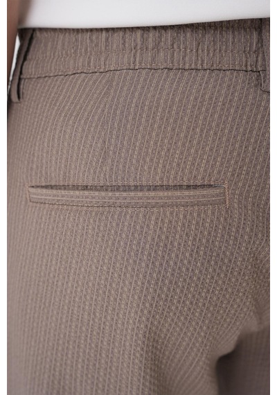 Efor Comfort Fit Gofre Dokulu Beli Lastikli Vizon Jogger Pantolon P 1177 Vizon
