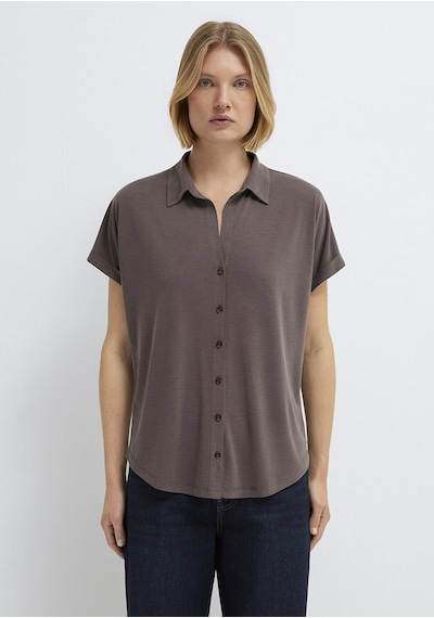 Mavi - Soft-premium Kahverengi Tencel Modal Karışımlı Gömlek 168081-87537