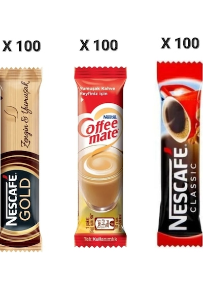 Nescafe Gold 100 x 2 G + Nescafe Classic 100 x 2 G + Coffe Mate 100 x 5 G