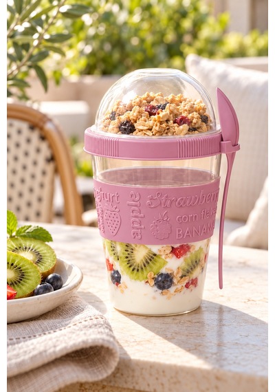 Emilahome Take'n Go 600 Ml Beslenme Kabı &yoğurt Kabı & Lunch Box Pembe - 867618880 Pembe