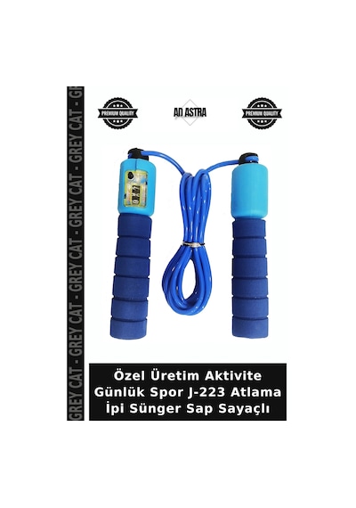 Özel Üretim Aktivite Günlük Spor J-223 Atlama İpi Sünger Sap Sayaçlı