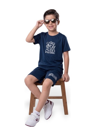 Minik Motion 2'li Set Kısa Kollu Tshirt Ve Şortlu Çocuk Minikmotion Alt Üst Takım Bordo - Lacivert Minik Motion 2'li Set Kısa Kollu Tshirt Ve Şortlu Çocuk Minikmotion Alt Üst Takım Bordo - Lacivert