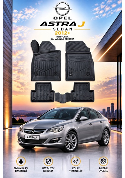 Opel Astra J Sedan Aracınıza Özel Üretim Havuzlu Paspas Takımı A+ -mod-