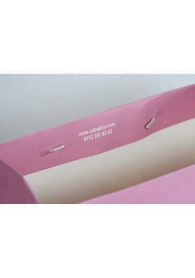 Eczane Karton Çanta Körüklü Pembe 25'li 20 x 10 x 23.5 CM