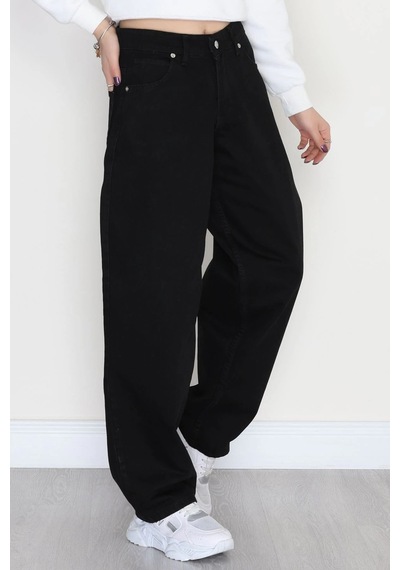 Modi Baggy Kot Pantolon Siyah - 31158.2059. Altın - Siyah