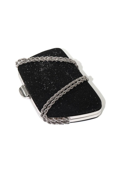 Keeba Palsim Siyah Abiye Çanta. Clutch Siyah Simli Gece Çantası. Abiye Çanta Siyah. Siyah Abiye Çantası. GÜMÜŞ