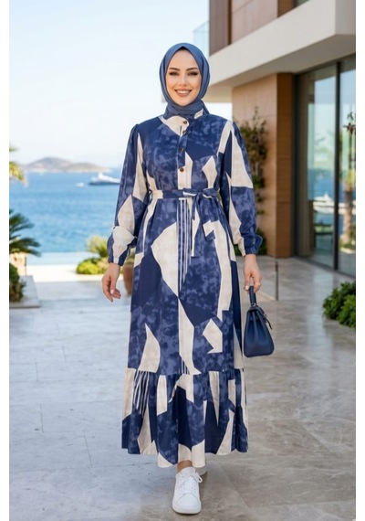 Hb Harma Time Butik Kadın Kuşaklı Viskon Kumaş Tesettür Lacivert Elbise Lacivert Lacivert Hb Harma Time Butik Kadın Kuşaklı Viskon Kumaş Tesettür Lacivert Elbise Lacivert Lacivert