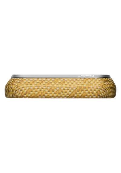 Apple Uyumlu iPhone 18 Pro Kılıf M-safe Özellikli Aramid Karbon Fiber Pitaka Wind Over Wheat Serisi Kapak Gold