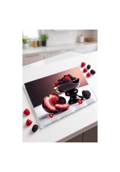 Cam Kesme Tahtası Temperli Uv Baskılı Kaymaz Ayaklı - 25x35 Cm En Çok Tercih Edilen Boyut İle Cam Kesme Ve Servis Tahtası Çok Renkli - 928940400 Çok Renkli