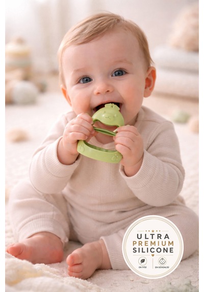Tgm Baby Ultra Premium Silikon Tavşan Diş Kaşıyıcı Taşıma Kablı Açık Yeşil