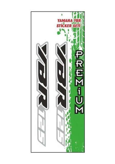 Yamaha Ybr 125 Uyumlu Yazı Sticker Set Siyah