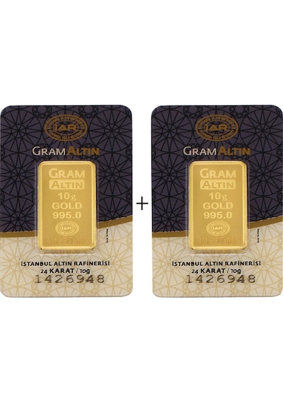 20 Gr (10gr+10gr) Külçe Altın IAR 24 Ayar