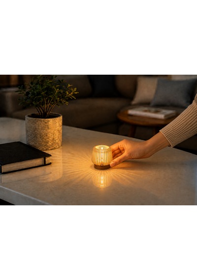 Luma Glow Tealıght Abajür Ahşap