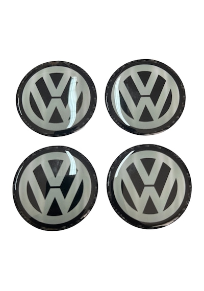 Volkswagen Jant Göbeği 4 Lü Oto Universal Jant Göbeği Damla Etiket 3d Jant Arması Damla Sticker Seti Çok Renkli