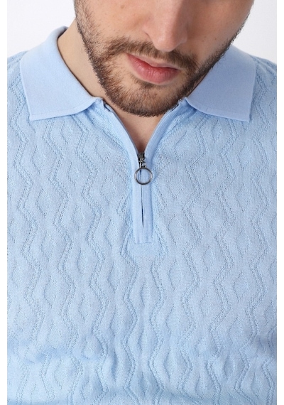 Ferraro Mavi Polo Yaka Fermuarlı Erkek Pamuk Triko T-Shirt-Mavi (417942665) Mavi Ferraro Mavi Polo Yaka Fermuarlı Erkek Pamuk Triko T-Shirt-Mavi (417942665) Mavi