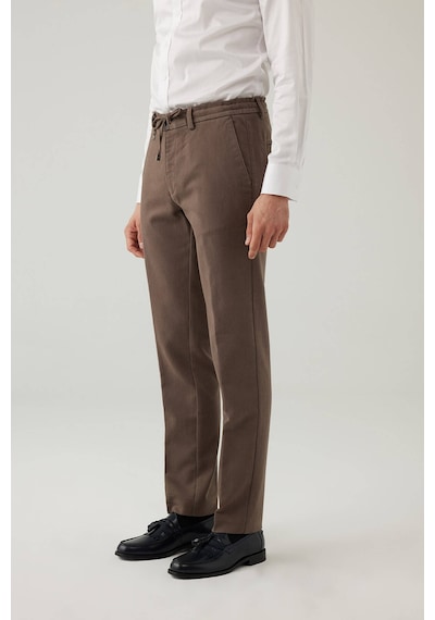 Erkek Haki Yeşil Regular Fit Jogger Yan Cep Kanvas Pantolon