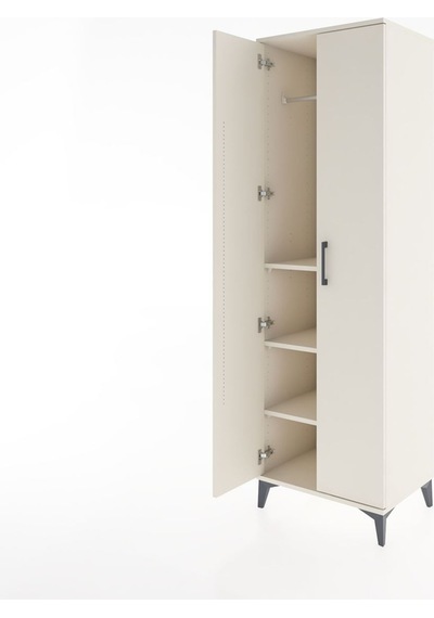Hyperion Dolap 3 Raflı 2 Kapaklı Tek Askılı 60x44x195 Aytaşı-... Aytaşı