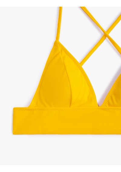 Koton Bikini Üstü Bralet Çapraz Askılı Kaplı Sarı 3sak10130bm Sarı