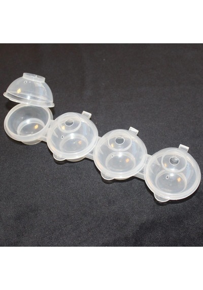 4'lü Küre Dondurma Meybuz Yapma Kalıbı Su Sızdırma Top Buz Kalıbı Plastik Diğer