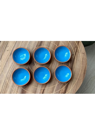 Athstore Mavi Sosluk Reçellik Çerezlik Lokumluk Kase 6 Lı Set Mavi
