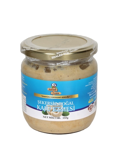 Adress Fındık Şekersiz Doğal Kaju Ezmesi 350 G