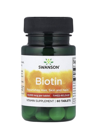 Swanson Vitamins, Biotin, Time-release, 10,000 Mcg, 60 Tablets