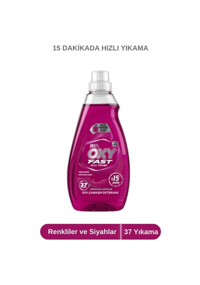 Mr.oxy Fast Hızlı Yıkama Sıvı Çamaşır Deterjanı Renkliler&siyahlar