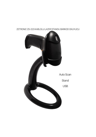 ZETRONIC ZS-223 KABLOLU LAZER STANDLI BARKOD OKUYUCU