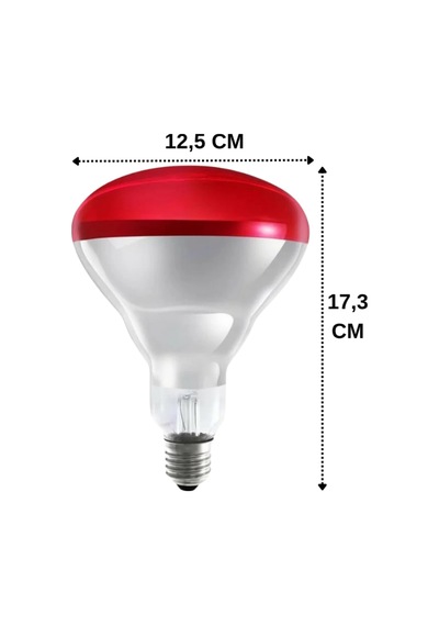 Philips 250w Kızılötesi Infrared Hayvan Isıtma Ve Fizik Tedavi Lambası, Kırmızı Işık, Br125