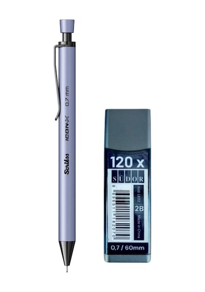 2b , 120 Li 60 Mm 0,7 Uç Ve Scrikss İcon-x 0,7 Uçlu Kalem Seti Açık Mavi