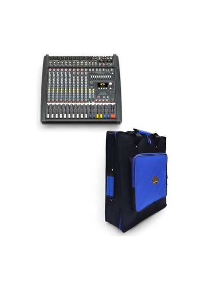 Cms 1000 Mikser İçin Uyumlu Soft Case Çanta Kılıf - Siyah Mavi.