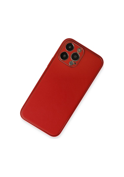 Cosmotex 8683140288303 Newface Apple iPhone Uyumlu  13 Pro Max Kılıf Coco Deri Silikon Kapak - Kırmızı
