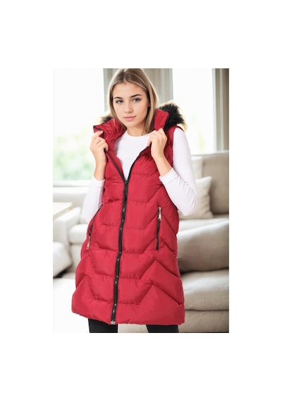 Z6761 Dewberry Bayan Yelek-bordo-1 Bordo-1