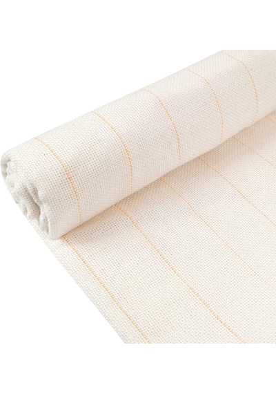 Tufting Kumaşı - 3 Metre Standart Ende - Keşiş Bezi - Panç Kumaşı - Punch Kumaşı - Monks Cloth Krem Bej