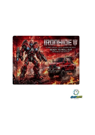 Ghostbastır Design Transformers İronhide 99 Parça Ayaklı Puzzle Dekoratif Çocuk Yapbozu 0207