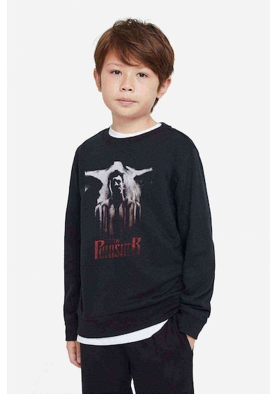 Tshirthane The Punisher Baskılı Unisex Çocuk Siyah Sweatshirt (534630427) Siyah