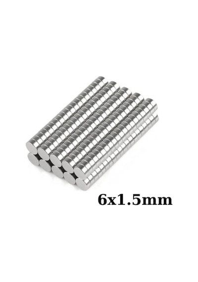 6x1.5mm Neodyum Güçlü Mıknatıs - Neodim Magnet