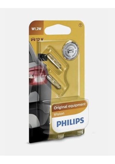 Philips Vision T5 W1,2w 12v  Otomotiv Ampulü, 2'li Paket