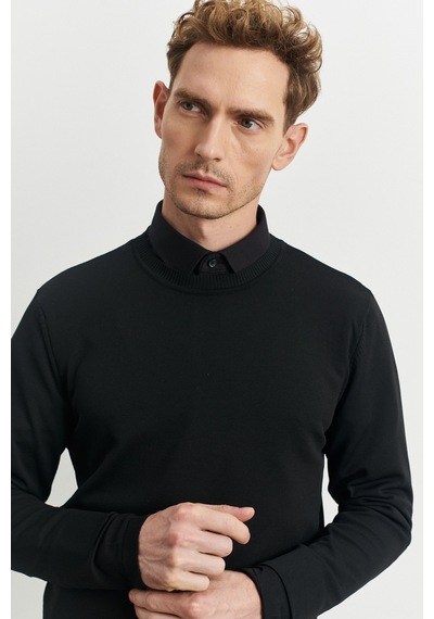 AC&Co / Altınyıldız Classics Erkek Siyah Standart Fit Normal Kesim Bisklet Yaka Triko Kazak 4A4923100506SYHXXL Siyah AC&Co / Altınyıldız Classics Erkek Siyah Standart Fit Normal Kesim Bisklet Yaka Triko Kazak 4A4923100506SYHXXL Siyah