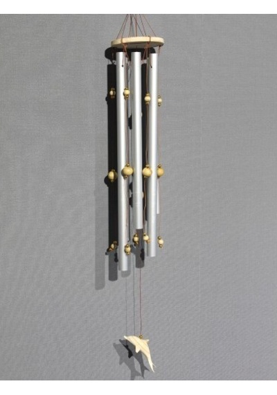 Boncuklu Metal Rüzgar Çanı Model 1 Renkli
