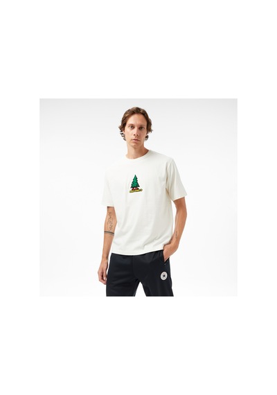 Converse Baskılı Erkek Krem T-shirt Cvm5t201 Krem