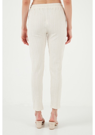 Lela Slim Fit Normal Bel Cepli Bayan Pantolon 5865297 Taş