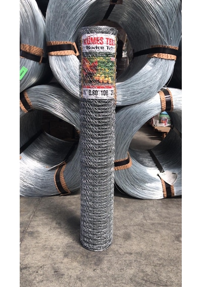 Kümes Teli - 100 Cm Yükseklik - 20 Metre-0.6Mm Kalinlik-1 Inç Göz