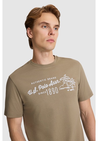 U.S. Polo Assn. U.s. Polo Assn. Erkek Haki Tişört 50327202-vr027