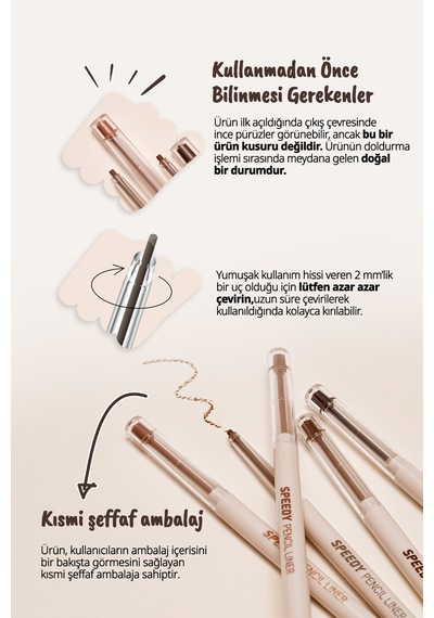 Suya Dayanıklı Kolay Kullanım Sunan Göz Kalemi Peripera Speedy Pencil Liner 1 Melloy Black