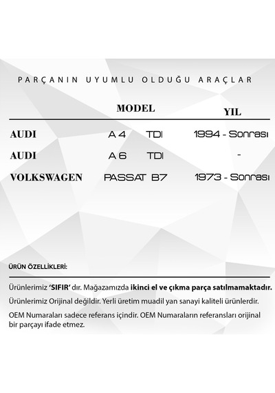 Audi A4 Tdı & A6 Tdı - Vw Passat İçin Egr Dişlisi 50 Diş
