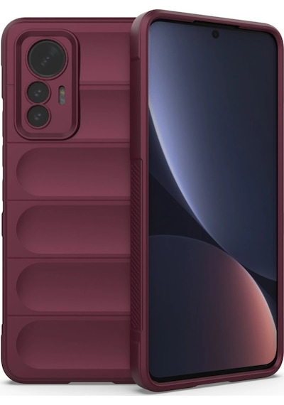 Xiaomi Mi 12 Lite Kılıf Optimum Silikon Bordo