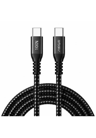 Arbaks 100w Pd Usb Type-c To Type-c Hızlı Şarj Ve Data Kablosu 1 Metre Örgülü