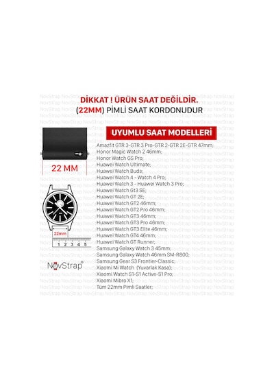 Huawei Watch Gt3 / Gt3 Pro / Gt4 / Gt5 / Gt5 Pro / Gt6 / Gt6 Pro 46mm Kordon Lansman Magnet Tokalı