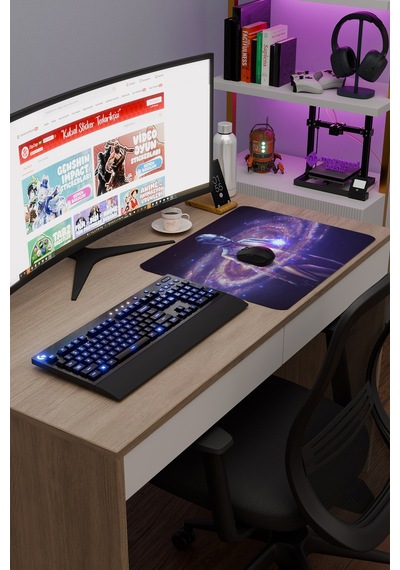 Mass Effect Kaymaz Dikişli Kauçuk Oyuncu Mousepad V4 - 48x40 Xl Gaming Mouse Pad Fare Altlığı